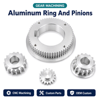 Couronnes et pignons dentés en aluminium sur mesure avec alésage à rainure et trous de vis pour boîtes de vitesses, automatisation, fourniture directe usine OEM