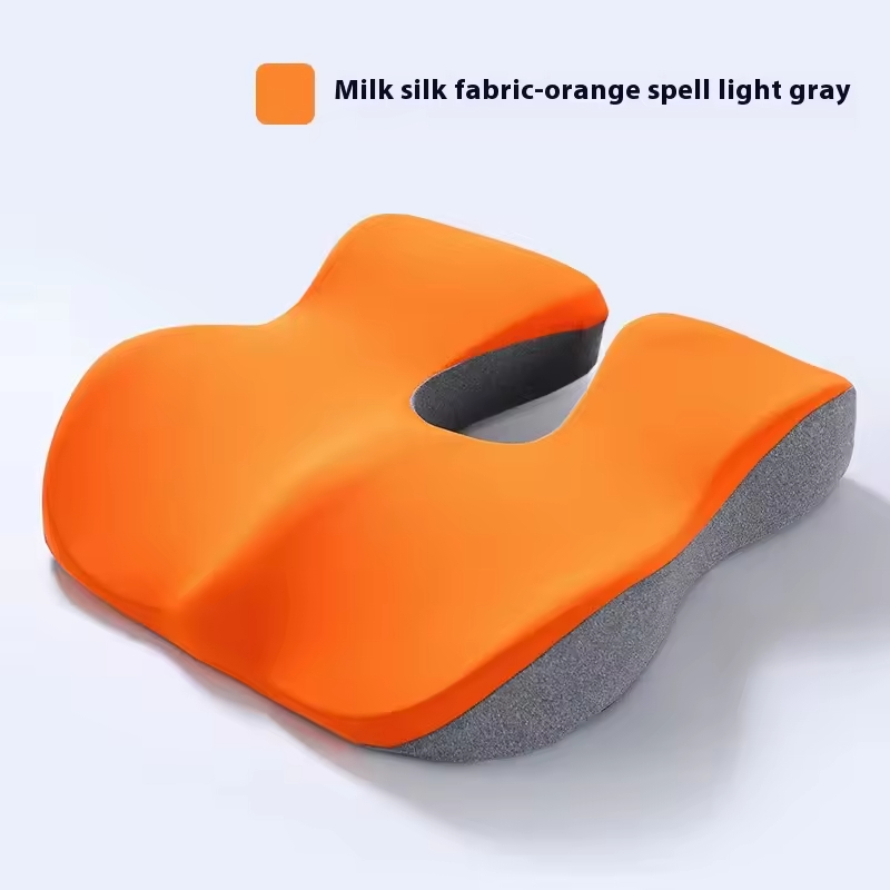 Soie de lait orange filé gris clair