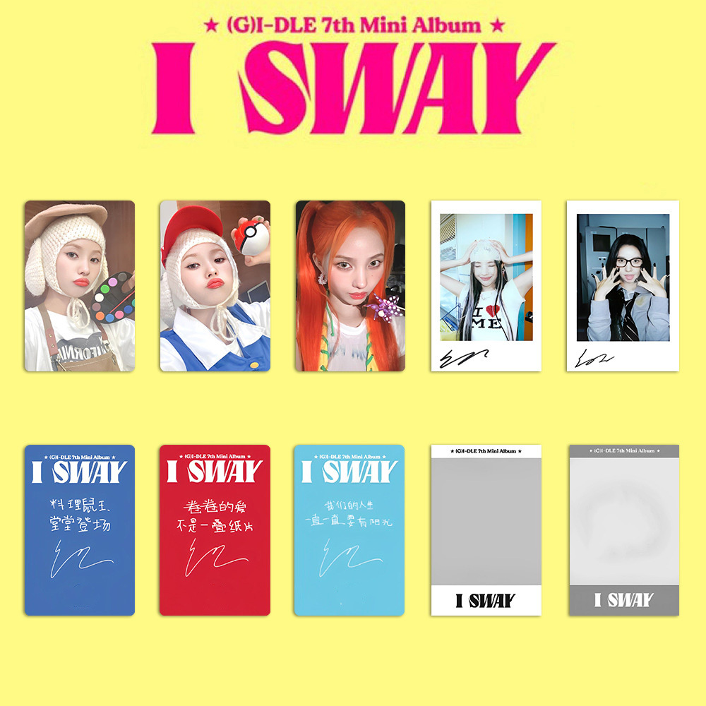 Kpop (G)-IDLE 7th Mini Album I SWAY Postcard Double Side Glossy