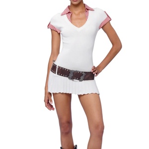 เดรสผ้าฝ้าย 100% ทรงพลีท แต่งสีสันแบบ Patchwork สไตล์โบฮีเมียน คอวี เอวสม็อค น่ารัก สวยสง่า เหมาะสำหรับฤดูร้อนสำหรับผู้หญิง - Product Image 1