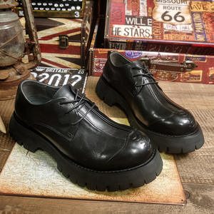 Mocasines de Cuero para Hombre 2026, Hechos a Mano, con Suela Gruesa y Tacón Alto, Zapatos Modernos para Otoño, Eventos Formales, Fiestas y Bodas - Product Image 2