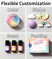Bain naturel et biologique pour enfants, huile essentielle hydratante, coffret cadeau arc-en-ciel, OEM, vente en gros, bombes de bain effervescentes