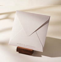 Enveloppes personnalisées en papier texturé de haute qualité avec estampage à chaud doré, cartes de remerciement et inserts pour boîtes cadeaux d'affaires