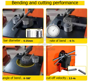 Mini machine à cintrer en acier inoxydable de bureau Machine à cintrer et à découper les barres d'armature hydrauliques - Product Image 6