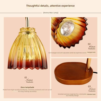Lampe chauffe-cire électrique en métal, diffuseur de parfum sans fumée, avec minuterie et intensité réglable, pour bricolage, décoration et aromathérapie, veilleuse