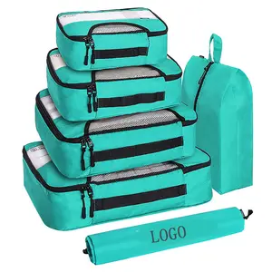 Ensemble de 6 cubes d'emballage de différentes couleurs en 4 tailles ensemble de sacs d'organisateur de valise pour les essentiels de voyage