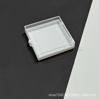 Boîte d'emballage pour ongles en acrylique transparent, étanche et anti-poussière, pour ongles à presser, avec logo de marque personnalisé
