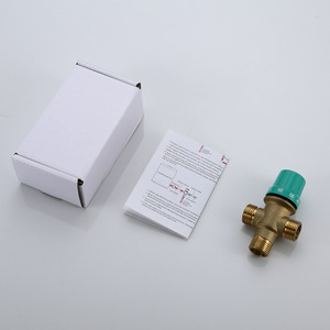 All-Copper Thermostatic Mixing Valve for Water <b>Heaters</b> Hot Cold Temperature Control <b>Small</b> Kitchen Water <b>Heater</b> Hot Cold Tee Pipe - Product Image 2