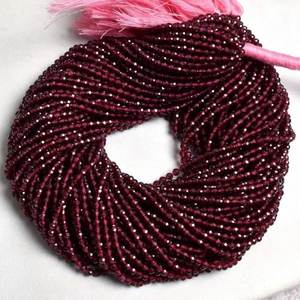 ลูกปัดพลอยโกเมนแบบเหลี่ยมเพชรพลอยเทียมธรรมชาติขนาด2มม. 3มม. 4มม. สำหรับทำเครื่องประดับและงานฝีมือขายส่ง - Product Image 4