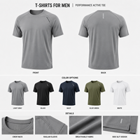 Camiseta Deportiva de Alto Rendimiento Personalizada para Hombre, Camiseta de Secado Rápido para Correr, Gimnasio y Entrenamiento, Ropa Deportiva de Marca Privada
