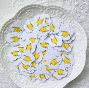 Cartes de pâtisserie <span class=keywords><strong>Totem</strong></span> colorées, étiquettes personnalisées, décorations de logo pour desserts, impression numérique fantaisie, pelliculage, gaufrage - Product Image 1