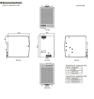 MW Original 480W Alimentation à découpage à sortie unique NDR-480-24 rail NDR-480-48 Type 24V 48V