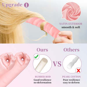 Bigoudi de cheveux sans chaleur, bandeau en soie pour un sommeil plus confortable, kit de poignée et rouleau - Product Image 5