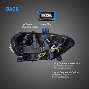 ไฟหน้า LED <span class=keywords><strong>VLAND</strong></span> สำหรับ Ford <span class=keywords><strong>Mustang</strong></span> 2018-2023 รุ่นที่ 6 แบบรีเฟรช พร้อมไฟ DRL สำหรับวิ่งกลางวัน และไฟเลี้ยวแบบ Sequential - Product Image 4