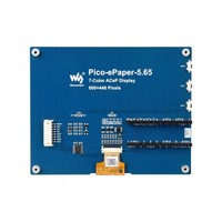 Waveshare Módulo de pantalla de tinta electrónica de papel electrónico colorido de 5,65 pulgadas para Raspberry Pi Pico 600*448 píxeles ACeP 7 colores