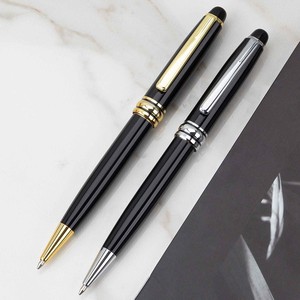 High Quality Luxury Executive Corporate Black Metal Ballpoint Promotional Banner <b>Pens</b> Custom Logo 1.0mm Smooth Writing Novelty - Product Image 1