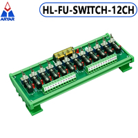 Bloc de distribution de fusibles à 12 canaux avec interrupteur pour alimentation électrique, bloc de bornes de fusibles avec indicateur LED