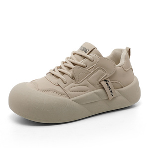 LYKU 2026 Nouvelle Collection Automne-Été – Chaussures Femme Respirantes en PU à Lacets, Antidérapantes, Plateforme Rehaussante, Style Décontracté et Sportif pour Étudiantes - Product Image 3