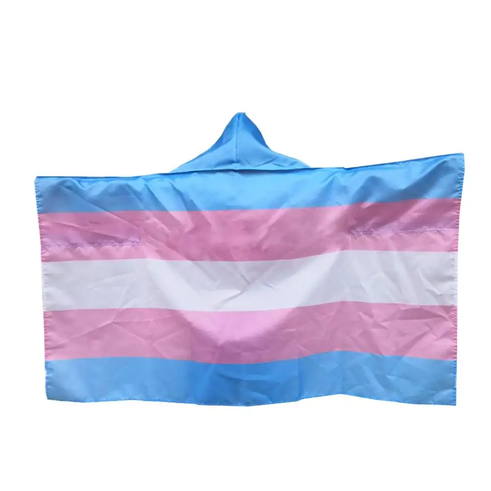 wholesale custom Rainbow Transgender Pride Flag Polyester Fans national Gay Cape Body Flag