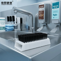 Brosse chirurgicale en nylon médical autoclavable réutilisable pour le nettoyage des mains et des ongles, blanche, 200 mm, pour hôpital Aoqun