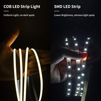 12V 24V 320 480 LEDs par mètre Dot Free Led Cool White COB Strip Waterproof COB LED Strip