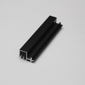 Perfil de Aluminio Anodizado Negro para Puerta Corredera de Vidrio, Herrajes para Armario y Ventana, Diseño Desmontable - Product Image 2