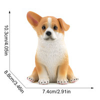 Nouveauté transfrontalière : Figurines d'animaux en PVC massif, modèle de simulation, comprenant Petit loup arctique, Berger de Berne en position assise, Corgi et Bouledogue français