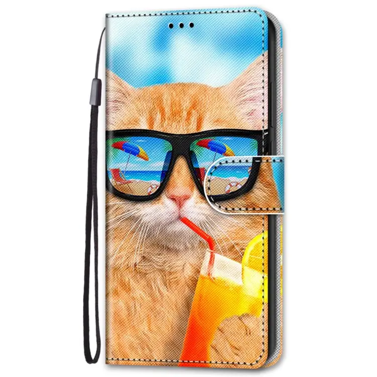 Funda de teléfono con estampado de patrón de Color para Samsung Galaxy S22 5G, funda de teléfono de cuero PU con flores, diseño de cartera con soporte