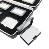 Coffret de 8 boîtes à boutons-pression en métal, étui portable en cuir PU avec fermeture éclair pour l'organisation de pierres précieuses et de diamants, idéal pour le voyage et la présentation de bijoux