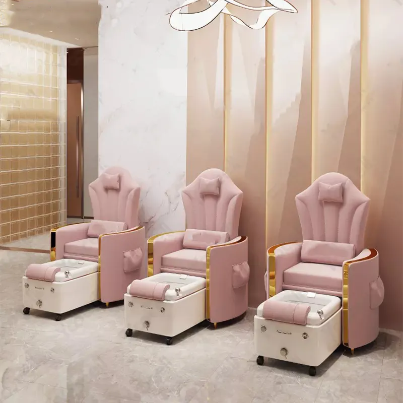 Luxury European nail salon foot spa chairs adjustable pedicure and pedicure chair