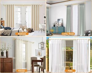 Ensemble de <span class=keywords><strong>tringle</strong></span> à rideaux moderne or argent noir <span class=keywords><strong>extensible</strong></span> avec porte-embouts pour la décoration intérieure s'adapte aux fenêtres de la cuisine balcon salle de bain - Product Image 4
