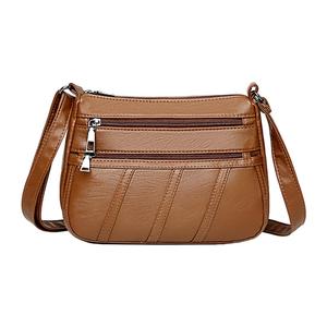 Borsa a tracolla Vintage da donna a tracolla Messenger in pelle sintetica borsa a tracolla a tracolla marrone-per l'autunno inverno nuova con catene - Product Image 1
