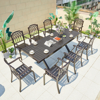 Ensemble meuble de table K/D, extension extensible de 1800 à 2400mm, pour loisirs, table, patio classique, pour bistrot et arrière-cour