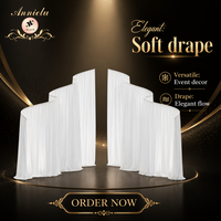 Support de rideau ANNIELU de luxe en spandex robuste en forme de S, pour rideau ondulé irrégulier, décoration de scène de mariage, événement, fête