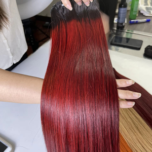 Extensiones de cabello humano Remy virgen alineado cutícula de doble trama recta de alta calidad T115 al por mayor tejido a máquina vietnamita 100g - Product Image 1