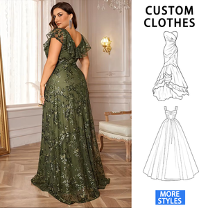 Impereo Plus eleganti abiti da sera con paillettes senza maniche per festa di <span class=keywords><strong>matrimonio</strong></span> formale da <span class=keywords><strong>donna</strong></span> a linea Maxi abiti da ballo - Product Image 2