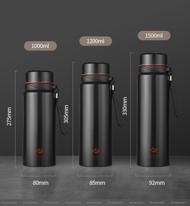 Frasco de vacío de acero inoxidable 304 de gran capacidad personalizado botella térmica para agua café con LED opcional - Product Image 5