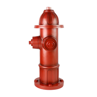 Pièce décorative en forme d'hydrant rouge en résine, style artistique peint à la main, décoration pratique, convient à une utilisation en extérieur, distinctif