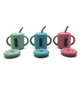 Nuevo Vaso de Entrenamiento de Silicona para Bebés de <span class=keywords><strong>6</strong></span>+ <span class=keywords><strong>Meses</strong></span>, Vaso con Pajita - Product Image 1