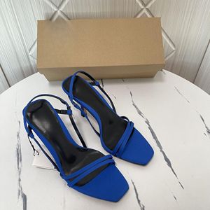 Sandalias de tacón alto estilo francés con punta cuadrada y abierta, elegantes, para mujer, que estilizan la figura, fáciles de combinar, novedad 2025 - Product Image 5