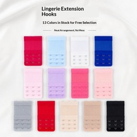 Extensor de sujetador con aros elásticos y cierres de tres filas, dos, tres y cuatro ganchos, con decoración metálica para ropa