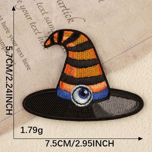 Patchs brodés à l'ordinateur pour chapeau d'Halloween DIY, autocollants de conception originale, accessoires, patchs adhésifs, autocollants en tissu - Product Image 6