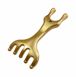 Peigne de massage du cuir chevelu en alliage de zinc, masseur facial et corporel pour femme et homme, favorisant la croissance des cheveux, Gua Sha - Product Image 5