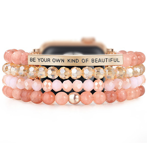 <span class=keywords><strong>Bracelet</strong></span> élastique en perles respirant <span class=keywords><strong>compatible</strong></span> avec les bracelets de montre iWatch Series <span class=keywords><strong>SE</strong></span> 6 5 4 3 2 1 38mm 40mm 42mm 44mm - Product Image 3