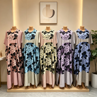 Robe Boubou à imprimé africain pour femmes, robe longue ample à manches longues, kaftan décontracté, abaya musulmane, robe islamique