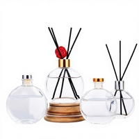 Flacon vide de luxe pour diffuseur d'huiles essentielles 50 ml avec bouchon à vis, flacon de parfum rond en verre mat estampé à chaud