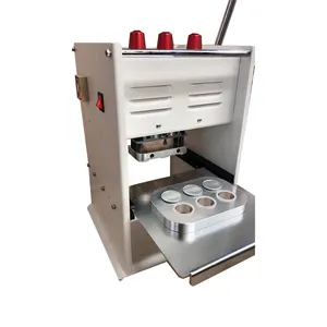 Draagbare 6-holle Aluminiumfolie Koffie Capsule Warmteafdichting Machine Heat Sealer