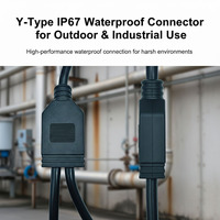 Connecteur en Y étanche IP67, câble d'alimentation à 1 entrée et 2 sorties pour l'éclairage LED extérieur et l'utilisation d'équipements de jardin
