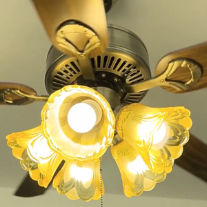 Lustre rétro de style américain en bois, idéal pour décorer la chambre, le salon, la salle à manger, lampe de plafond vintage en chêne - Product Image 5