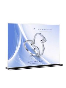 両面ディスプレイスタンドアクリルサインポスターメニューホルダーストアホテルプロモーション写真ドキュメントプラスチックPMMA - Product Image 3